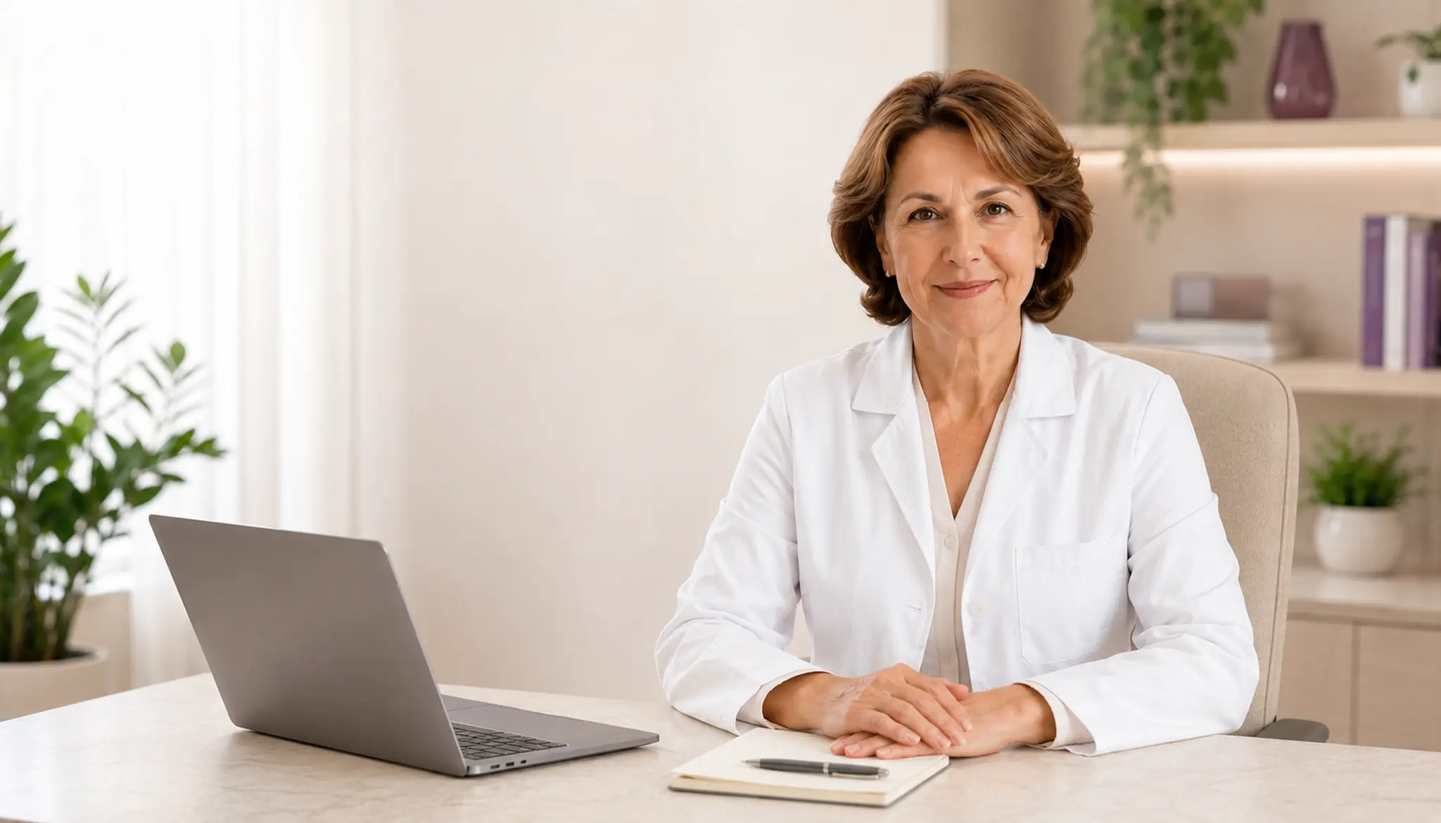 Dr. Cristina Alexandrescu în cabinetul de endocrinologie